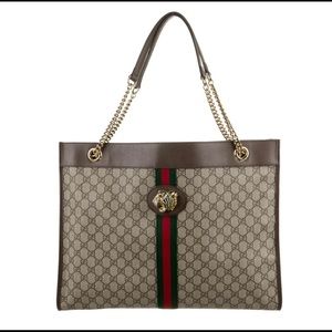 🎉HP🎉GUCCI Large GG Supreme Rajah Tote w/ Pouch - Authentic